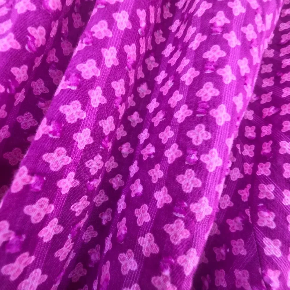 Lane Bryant Purple Geometric Faux Wrap Peplum Top Blouse 18/20